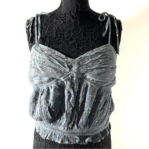 American Eagle Ruffled Smocked Floral Crop Top NWT 2/$35